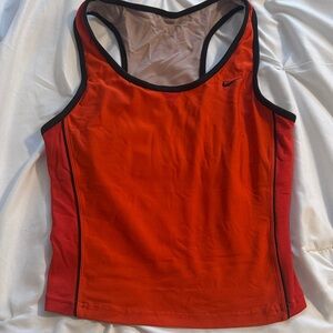 Nike Red and Black Sports Tank